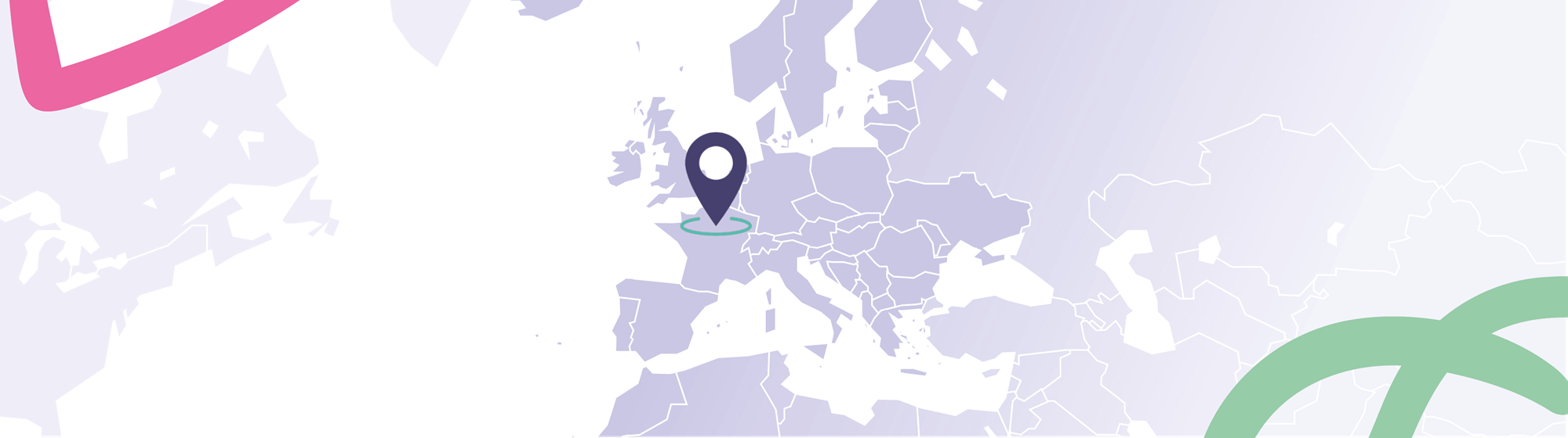Visuel promotionnel de NRF ’26 Retail’s Big Show Europe avec une carte de l'Europe pointant sur Paris