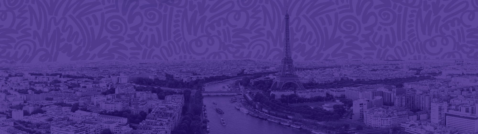 Vue panoramique de Paris et de la tour Eiffel aux couleurs de NRF 2026: Retail’s Big Show Europe